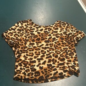 Cheetah Print Soft Crop Top